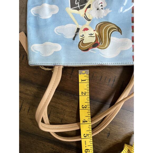 Rolfs Canvas girl dog in a bag Embellished Bag Purse By Rolfs leather straps - Picture 7 of 7